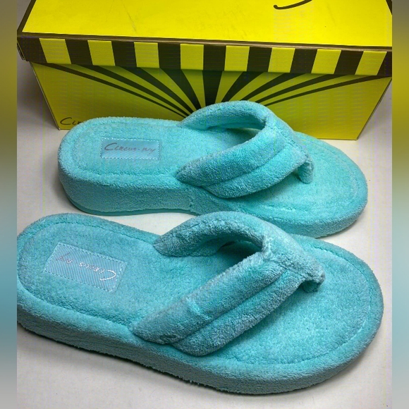 Circus by Sam Edelman Women’s Laina Bali Blue Terry Platform Sandals Size 8M - Picture 3 of 5